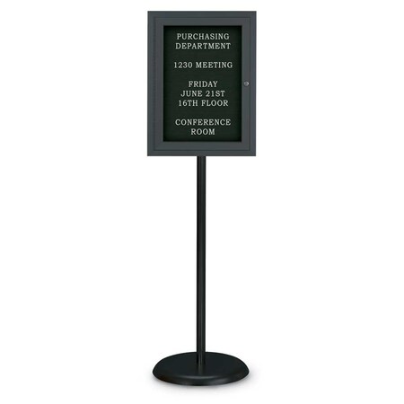 United Visual Products Corkboard, Triple Door, Radius Frame, 72x48", Gold/Black UV70055-GOLD-BLACK